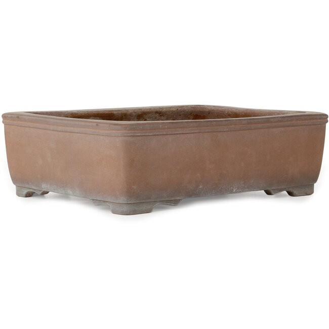 Rectangular unglazed bonsai pot by Gyouzan - 430 x 320 x 133 mm