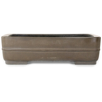 Eiraku Vaso bonsai rettangolare non smaltato da 435 mm di Eiraku, Giappone