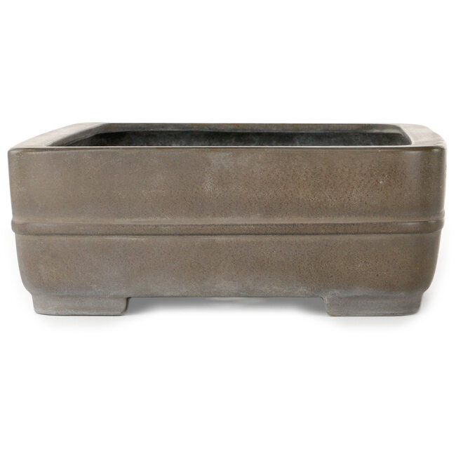 Rectangular unglazed bonsai pot by Eiraku - 435 x 325 x 120 mm