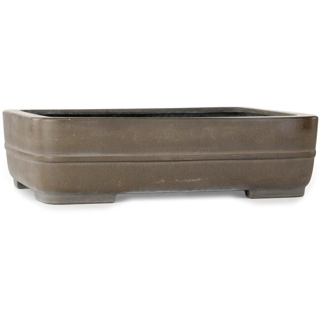 Maceta rectangular sin esmaltar para bonsái de Eiraku - 435 x 325 x 120 mm
