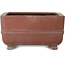 Square unglazed bonsai pot - 375 x 375 x 200 mm