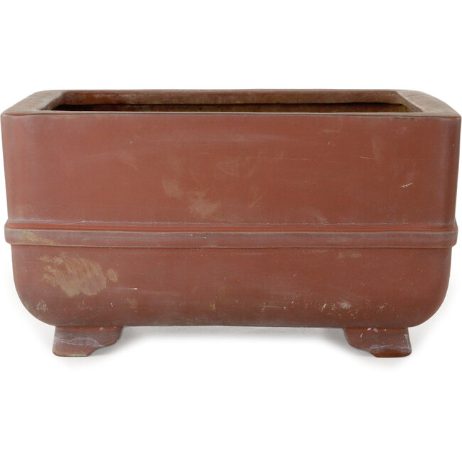 Square unglazed bonsai pot - 375 x 375 x 200 mm