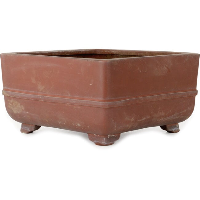 Maceta cuadrada sin esmaltar para bonsái - 375 x 375 x 200 mm