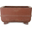 Square unglazed bonsai pot - 375 x 375 x 200 mm