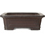 Rectangular unglazed bonsai pot by Yamaaki Toshio (third generation) - 370 x 290 x 95 mm