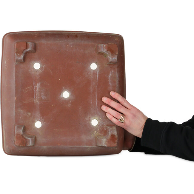 Pot à bonsaï carré non émaillé - 375 x 375 x 200 mm