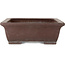 Rectangular unglazed bonsai pot by Yamaaki Toshio (third generation) - 540 x 417 x 140 mm