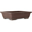 Rectangular unglazed bonsai pot by Yamaaki Toshio (third generation) - 540 x 417 x 140 mm