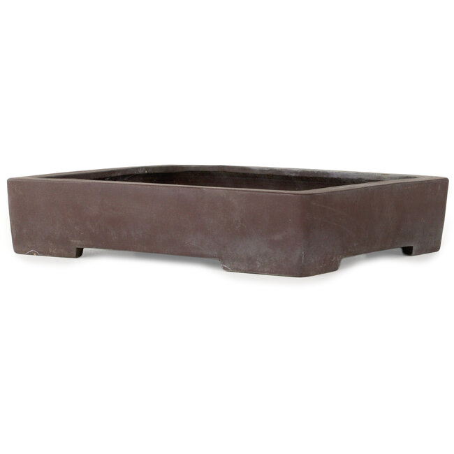 Rectangular unglazed bonsai pot - 383 x 305 x 80 mm
