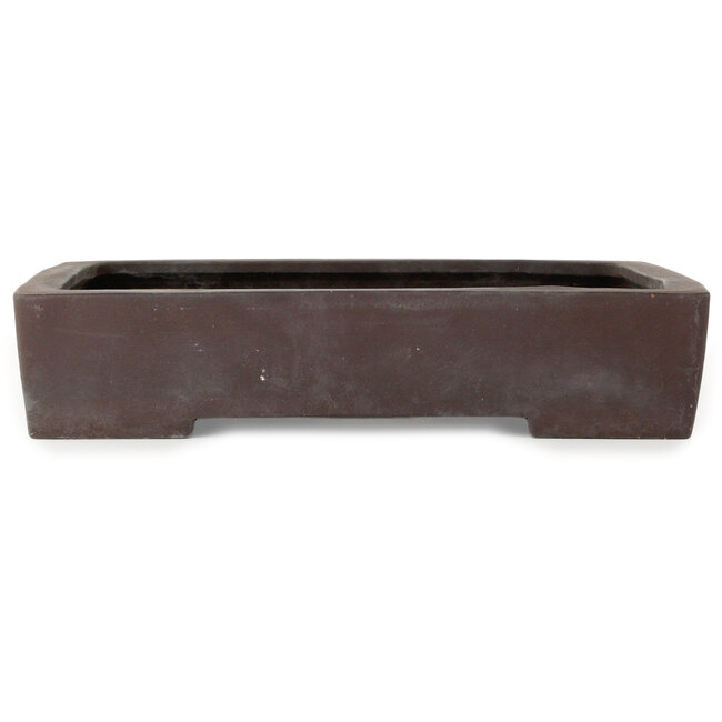 Rechteckiger, unglasierter Bonsai-Topf – 383 x 305 x 80 mm