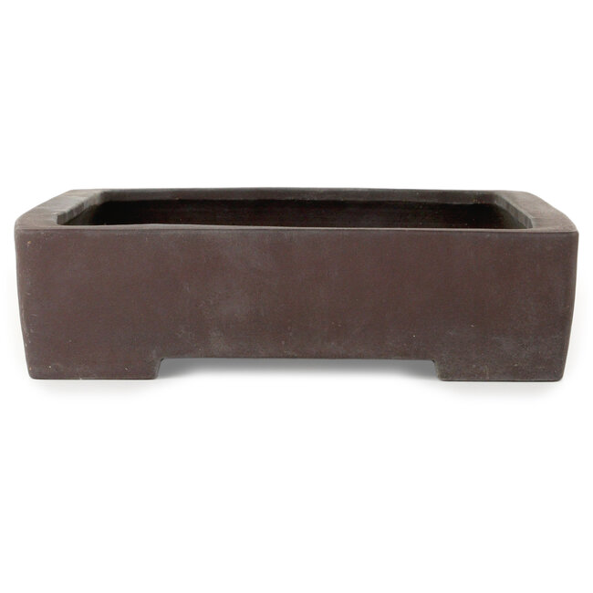 Rechteckiger, unglasierter Bonsai-Topf – 383 x 305 x 80 mm