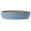 Oval blue bonsai pot - 510 x 410 x 85 mm