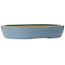 Ovale blauwe bonsaipot - 510 x 410 x 85 mm