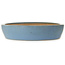 Oval blue bonsai pot - 510 x 410 x 85 mm
