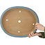 Maceta ovalada azul para bonsái - 510 x 410 x 85 mm