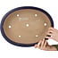 Ovale donkerblauwe bonsaipot van Seizan (Reihou, Kataoka Katsushi, meester Seizan oven) - 385 x 292 x 95 mm
