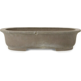 Keizan 430 mm oval unglazed bonsai pot by Keizan, Tokoname, Japan
