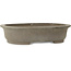 Ovale, ongeglazuurde bonsaipot van Keizan - 430 x 345 x 100 mm