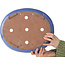 Pot ovale bleu pour bonsaï - 390 x 320 x 105 mm