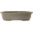 Oval unglazed bonsai pot by Keizan - 430 x 345 x 100 mm