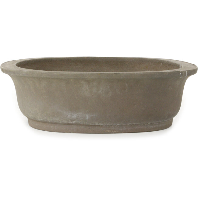 Maceta ovalada sin esmaltar para bonsái de Keizan - 430 x 345 x 100 mm