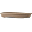 Oval unglazed bonsai pot by Keizan - 605 x 450 x 75 mm