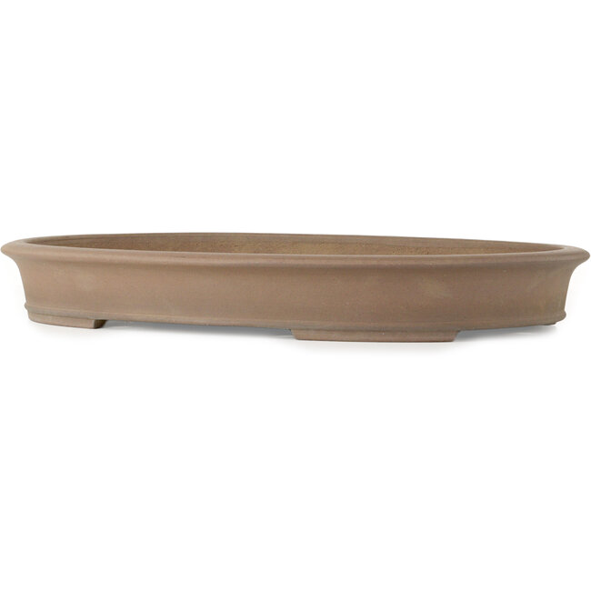 Pot à bonsaï ovale non émaillé de Keizan - 605 x 450 x 75 mm