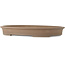Oval unglazed bonsai pot by Keizan - 605 x 450 x 75 mm