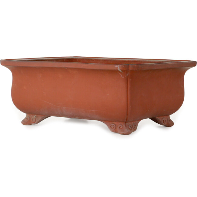 Maceta rectangular sin esmaltar para bonsái de Keizan - 470 x 342 x 185 mm