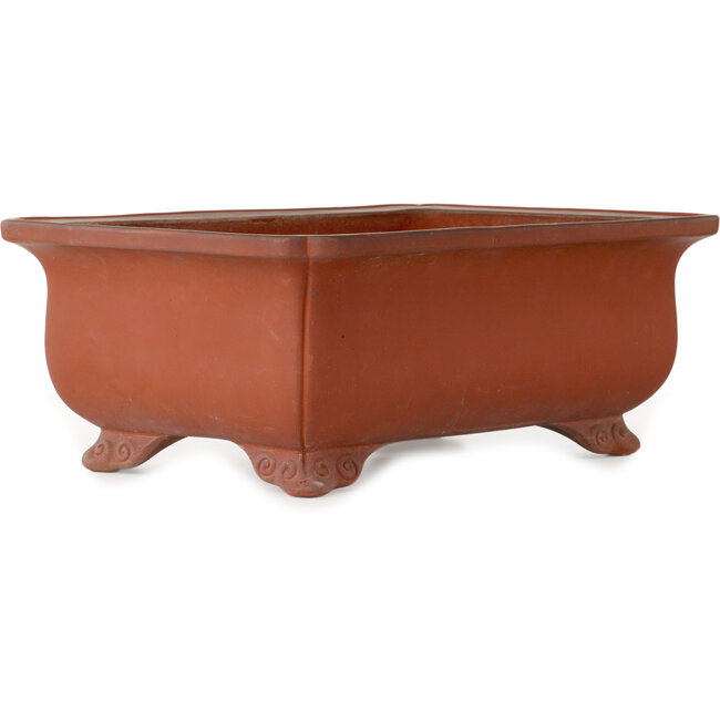 Vaso bonsai rettangolare non smaltato di Keizan - 470 x 342 x 185 mm