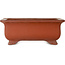 Pot à bonsaï rectangulaire non émaillé de Keizan - 470 x 342 x 185 mm