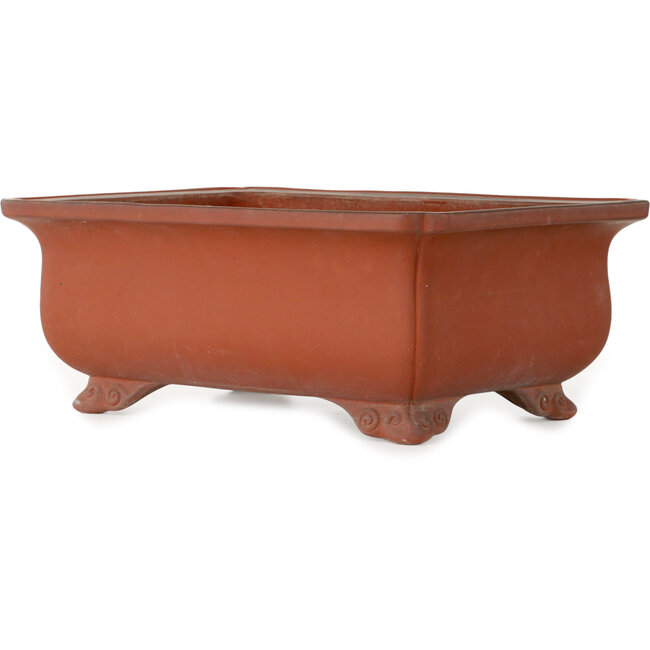 Maceta rectangular sin esmaltar para bonsái de Keizan - 470 x 342 x 185 mm