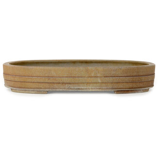 Keizan Pot à bonsaï ovale non émaillé de 513 mm par Keizan, Tokoname, Japon