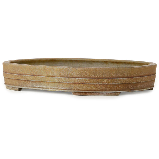 Maceta ovalada sin esmaltar para bonsái de Keizan - 513 x 397 x 80 mm