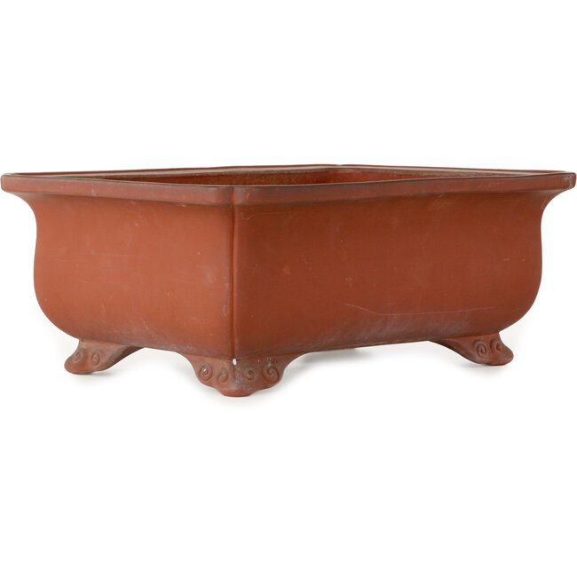 Vaso bonsai rettangolare non smaltato di Keizan - 470 x 342 x 185 mm