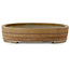 Oval unglazed bonsai pot by Keizan - 513 x 397 x 80 mm