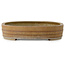 Oval unglazed bonsai pot by Keizan - 513 x 397 x 80 mm