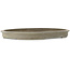Oval unglazed bonsai pot by Gyouzan - 612 x 480 x 55 mm