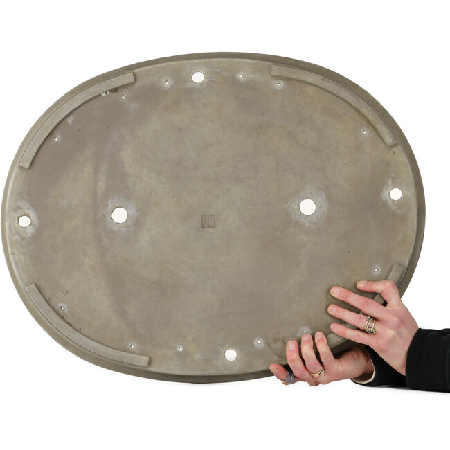 Pot à bonsaï ovale non émaillé de Gyouzan - 612 x 480 x 55 mm