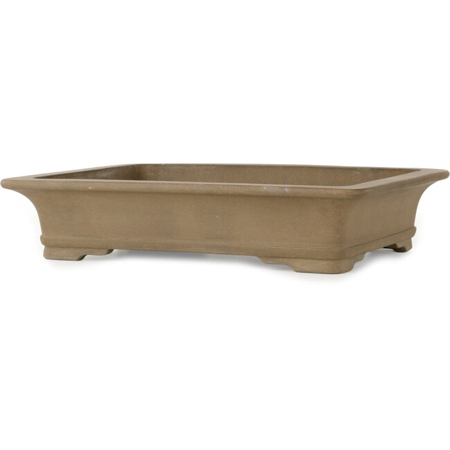 Rectangular unglazed bonsai pot - 447 x 347 x 90 mm