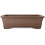 Maceta rectangular sin esmaltar para bonsái de Yuuji (Gyouzan) - 475 x 370 x 130 mm