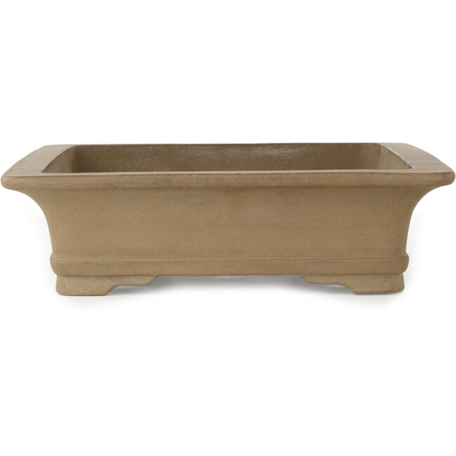 Maceta rectangular sin esmaltar para bonsái - 447 x 347 x 90 mm