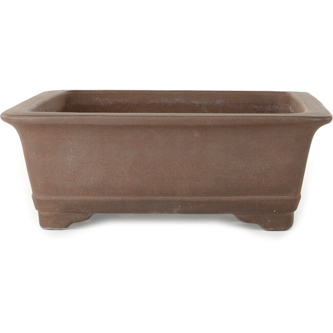 Vaso bonsai rettangolare non smaltato di Yuuji (Gyouzan) - 475 x 370 x 130 mm