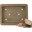 Maceta rectangular sin esmaltar para bonsái - 447 x 347 x 90 mm