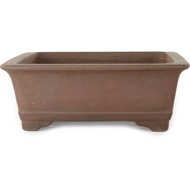 Maceta rectangular sin esmaltar para bonsái de Yuuji (Gyouzan) - 475 x 370 x 130 mm