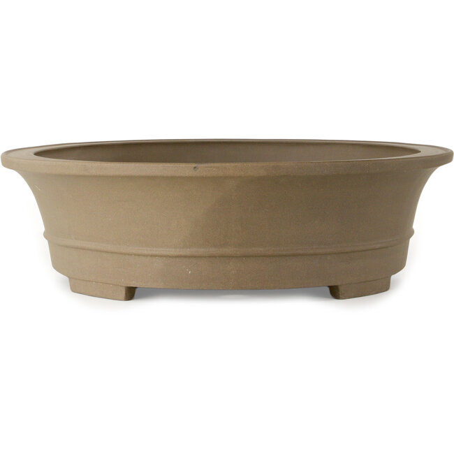 Oval unglazed bonsai pot - 610 x 498 x 140 mm