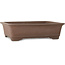 Pot à bonsaï rectangulaire non émaillé de Yuuji (Gyouzan) - 475 x 370 x 130 mm