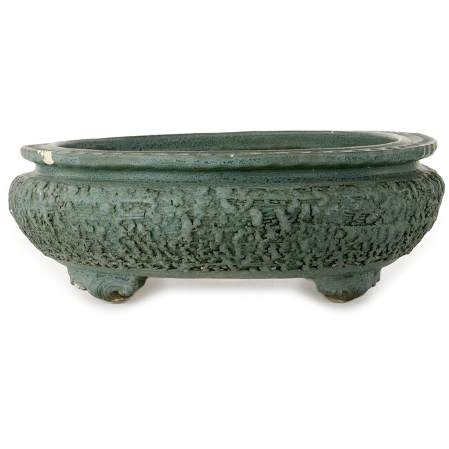 Vaso bonsai ovale verde acqua - 580 x 455 x 143 mm