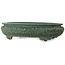 Oval teal bonsai pot - 580 x 455 x 143 mm