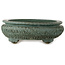 Oval teal bonsai pot - 580 x 455 x 143 mm